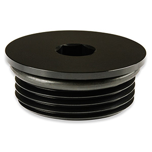 Earl's -12 AN Port Plug with O-Ring Seal, Black Anodized Aluminum