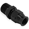 Earls Black Ano Adapter 3/8 Hard Line To 3/8 Nptf