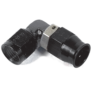Earls Black Ano -6 90 Deg Al Lp Adj. Hose End
