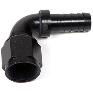 Earl's Ano-Tuff 90&deg; Auto-Crimp Hose End, Size -6 AN, Black