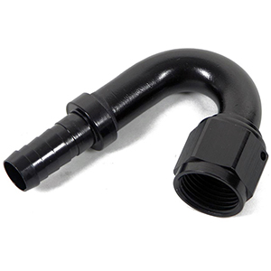 Earl's Ano-Tuff 150&deg; Auto-Crimp Hose End, Size -8 AN, Black