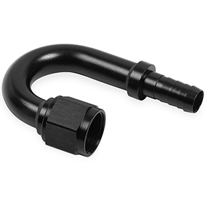 Earl's Ano-Tuff 180&deg; Auto-Crimp Hose End, Size -8 AN, Black