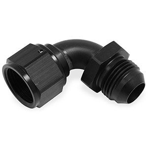 Earls -12 An 90 Deg Male Braze Adapter (Black Ano)
