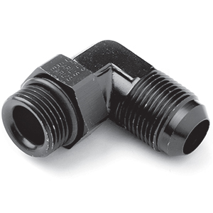 Earl's Ano-Tuff 90&deg; Radiused Port Adapter, Size -8 AN Male to Male Swivel to 7/8"-14
