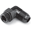 Earl's Ano-Tuff 90&deg; Radiused Port Adapter, Size -8 AN Male to Male Swivel to 7/8"-14