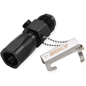Earls Black Ano -8 To 3/8 Quick Connect W/ 1/8 Npt Female