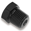 Earls Black Ano 1/8 Npt Hex Pipe Plug