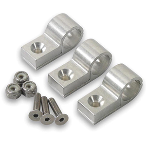 Earl's Polished Aluminum 3/16" Line Clamps, Set of 6