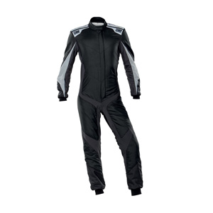 OMP Racing One Evo X Suit, Black/Silver Size 58