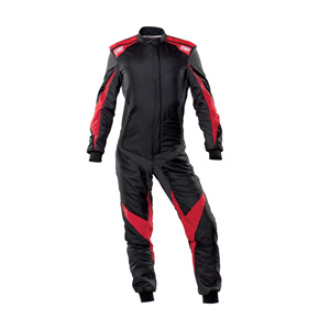 OMP Racing One Evo X Suit, Black/Red Size 48