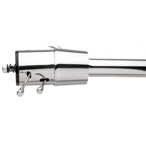 Floorshift Tilt Column: 2 In Dia; Tri-5 Steel 1957 Chevy Mill Finish