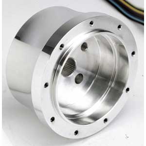 Steering Wheel Adapter: Steering Wheel 9 Bolt - Polished Aluminum