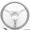 Steering Wheel: Banjo Steering Wheel Light Gray Horn Included