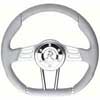 Steering Wheel: D Shaped Wheel - Light Grey 13.5 Inch