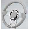 Steering Wheel: Waterfall 13.8" Light Grey Leather Light Grey