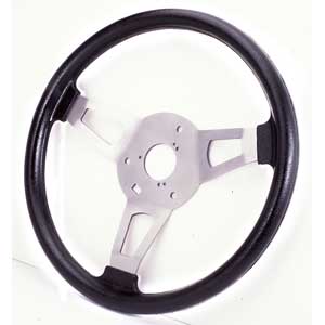 Steering Wheel Tuff Wheel New Leather Design Black Alum Spoke Pol