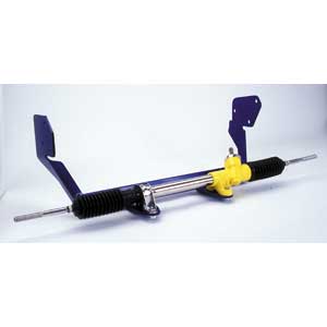 Rack And Pinion Kit: Chevy 55-56 Mnl R/P Cradle System W/Polished Floorshift Column