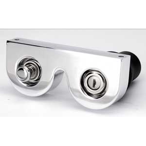 Steering Column Access: Billet Under Dash Dual Mount W/Ignition Key & 12 Volt Accessory