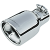 Flowmaster 15365 Exhaust Tip - 4.00 in. Rolled Angle Polished SS Fits 2.50 in. Tubing - clamp on