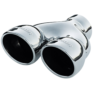 Flowmaster 15369 Exhaust Tip - Dual 3.5 in. Rolled Angle Polished SS Fits 2.50 in. Tubing-weld on