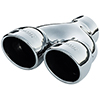 Flowmaster 15369 Exhaust Tip - Dual 3.5 in. Rolled Angle Polished SS Fits 2.50 in. Tubing-weld on