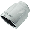 Flowmaster 15371 Exhaust Tip - 4.00 in. Rolled Angle Polished SS Fits 3.00 in. Tubing - weld on