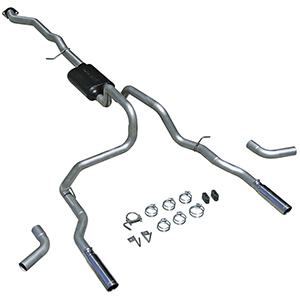 Flowmaster 17428 Cat-back System - Dual Rear/Side Exit - American Thunder - Moderate Sound
