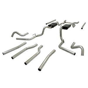 Flowmaster 17654 Header-back System - Dual Rear/Side Exit - AMT - Moderate/Aggressive Sound