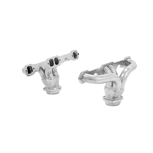 Flowmaster 814120 Header 409S - Block Hugger - 2.50 in. Ball and Socket Flange Outlet - Pair