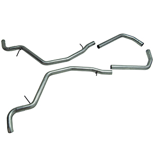 Flowmaster 817413 Header-back System -2.50 in. Dual Side Exit - Pipes Only - Requires Mufflers