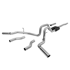 Flowmaster 817417 Cat-back System 409S- Dual Rear/Side Exit - American Thunder - Moderate Sound