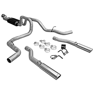 Flowmaster 817435 Cat-back System 409S-Dual Rear/Side Exit- American Thunder - Moderate/Aggressive