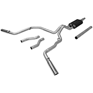 Flowmaster 817471 Cat-back System 409S - Dual Rear/Side Exit - American Thunder - Moderate Sound