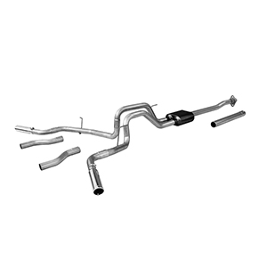Flowmaster 817522 Cat-back System 409S - Dual Rear/Side Exit - American Thunder - Moderate Sound