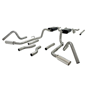Flowmaster 817654 Crossmember back 409S - Dual Rear or Side Exit - Moderate/Aggressive Sound