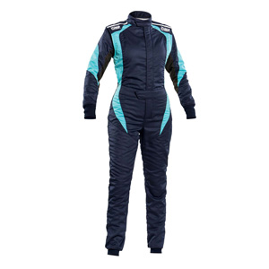 OMP Racing Elle  Suit, Navy Blue/ Tiffany Size 48