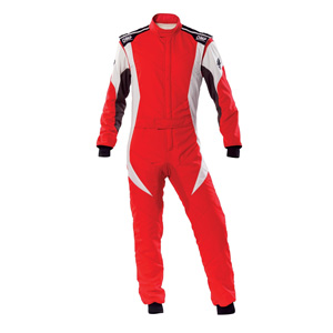 OMP Racing First Evo Suit, Red/White Size 54