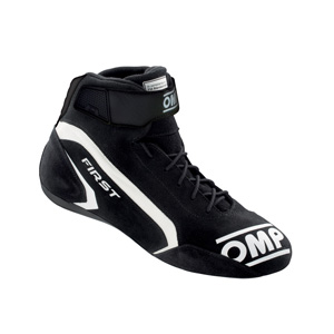 OMP Racing FIRST Shoes, Black Size 41