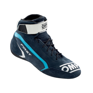 OMP Racing FIRST Shoes, Blue/Cyan Size 37