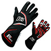 K1 FLIGHT Driving Gloves, Black/Red, Medium