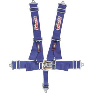 G-FORCE Pro Series Latch & Link 5-Point Individual Harness Set - Pull Down, Blue