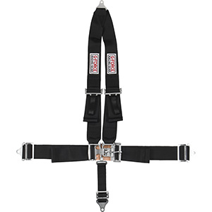 G-FORCE Pro Series SFI 16.1 Latch & Link 4-Point V-Type Pull Down Safety Harness - Black 6020Bk