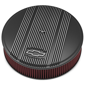 Holley 120-172 Bowtie Air Clnr Finned 14x3 Prem Blk Holley Performance