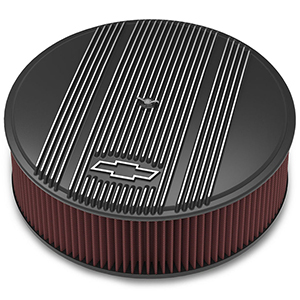 Holley 120-173 Bowtie Air Clnr Finned 14x4 Prem Blk Holley Performance