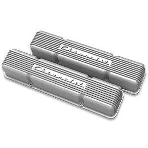 Holley 241-106 Sbc Valve Cvrs Finned Chevy Script Nat Holley Performance