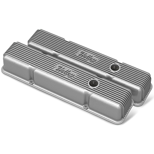 Holley 241-240 Sbc Holley Valve Covers,finned,w/emis,raw