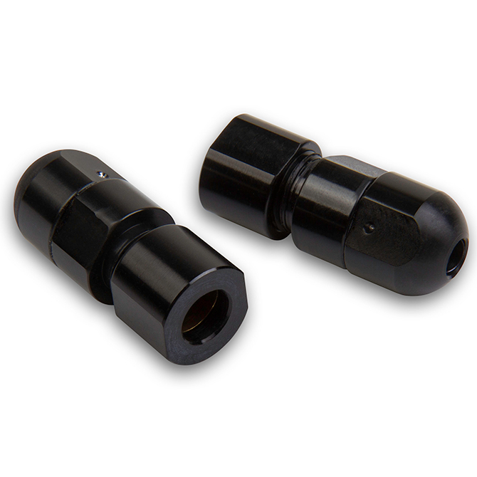 Holley Vent Tubes - Rollover Valves Black Anodized