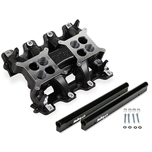 Holley 300-121BK Ls1/ls2 Dual-quad Intake Manifold, Efi - Black