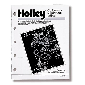 Holley 36-168 Holley Carb Num List (1990)