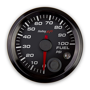 Holley 553-129 2-1/16 Fuel Pressure Gauge, 0-100psi, Can, Black